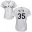 Colorado Rockies #35 Chad Bettis White Strip Home Womens Stitched MLB Jersey