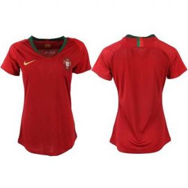 Womens Portugal Blank Home Soccer Country Jersey