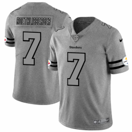 Pittsburgh Steelers #7 Ben Roethlisberger Mens Nike Gray Gridiron II Vapor Untouchable Limited NFL Jersey