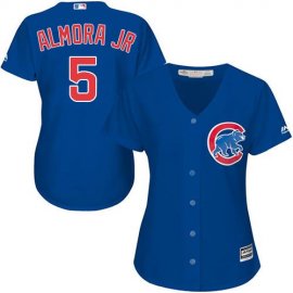 Chicago Cubs #5 Albert Almora Jr. Blue Alternate Womens Stitched MLB Jersey