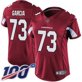 Nike Arizona Cardinals #73 Max Garcia Red Team Color Womens Stitched NFL 100th Season Vapor Untouchable Limited Jersey
