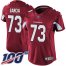 Nike Arizona Cardinals #73 Max Garcia Red Team Color Womens Stitched NFL 100th Season Vapor Untouchable Limited Jersey