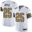 Nike New Orleans Saints #25 Eli Apple White Mens Stitched NFL Limited Rush Jersey