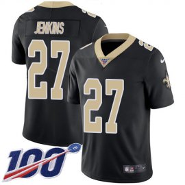Nike New Orleans Saints #27 Malcolm Jenkins Black Team Color Mens Stitched NFL 100th Season Vapor Untouchable Limited Jersey
