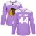 Adidas Chicago Blackhawks #44 Calvin De Haan Purple Authentic Fights Cancer Womens Stitched NHL Jersey