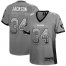 Nike Las Vegas Raiders #34 Bo Jackson Grey Womens Stitched NFL Elite Drift Fashion Jersey