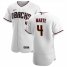 Arizona Diamondbacks #4 Ketel Marte Mens Nike White Crimson Authentic Home Team MLB Jersey