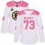 Adidas Boston Bruins #73 Charlie McAvoy White/Pink Authentic Fashion Stanley Cup Final Bound Womens Stitched NHL Jersey