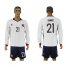 Colombia #21 Ramos Away Long Sleeves Soccer Country Jersey