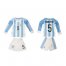 Argentina #5 Kranevitier Home Long Sleeves Kid Soccer Country Jersey