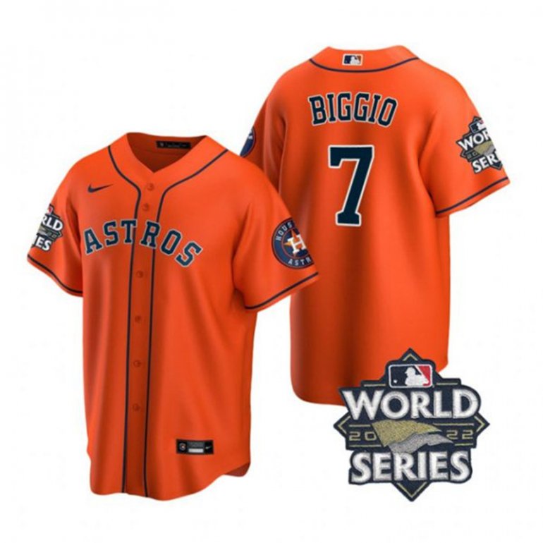 Astros 7 Craig Biggio Orange Nike 2022 World Series Cool Base Jersey Astros 7 Craig Biggio Orange Nike 2022 World Series Cool Base Jersey