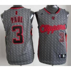 Los Angeles Clippers #3 Chris Paul Grey Static Fashion Swingman NBA Jersey Cheap