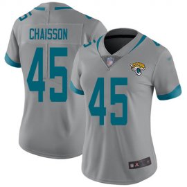 Nike Jacksonville Jaguars #45 KLavon Chaisson Silver Womens Stitched NFL Limited Inverted Legend Jersey