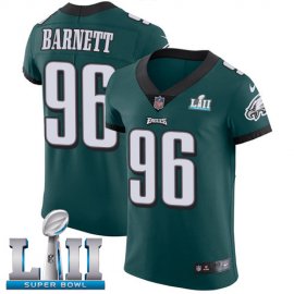 Nike Philadelphia Eagles #96 Derek Barnett Midnight Green Team Color Super Bowl LII Mens Stitched NFL Vapor Untouchable Elite Jersey