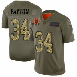 Chicago Chicago Bears #34 Walter Payton Mens Nike 2019 Olive Camo Salute To Service Limited NFL Jersey