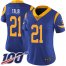 Nike Los Angeles Rams #21 Aqib Talib Royal Blue Alternate Womens Stitched NFL 100th Season Vapor Limited Jersey