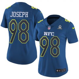 Nike Minnesota Vikings #98 Linval Joseph Navy Womens Stitched NFL Limited NFC 2017 Pro Bowl Jersey