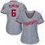 Washington Nationals #6 Anthony Rendon Grey Road 2019 World Series Champions Womens Stitched MLB Jersey