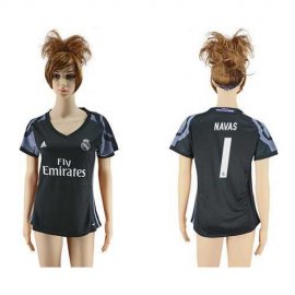 Womens Real Madrid #1 Navas Sec Away Soccer Club Jersey