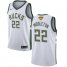 Nike Milwaukee Bucks #22 Khris Middleton Mens 2021 NBA Finals Bound Swingman Association Edition Jersey White Mens
