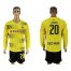 Dortmund #20 Ramos Home Long Sleeves Soccer Club Jersey