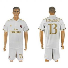 AC Milan #13 Romagnoli Away Soccer Club Jersey