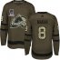 Adidas Colorado Avalanche #8 Cale Makar Green 2022 Stanley Cup Champions Salute To Service Stitched NHL Jersey Mens
