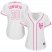 New York Mets #30 Michael Conforto White/Pink Fashion Womens Stitched MLB Jersey
