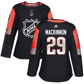 Adidas Colorado Avalanche #29 Nathan MacKinnon Black 2018 All-Star Central Division Authentic Womens Stitched NHL Jersey