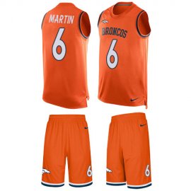 Nike Denver Broncos #6 Sam Martin Orange Team Color Mens Stitched NFL Limited Tank Top Suit Jersey