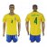 Brazil #4 David Luiz Home Soccer Country Jersey
