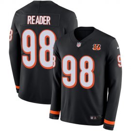 Nike Cincinnati Bengals #98 D.J. Reader Black Team Color Mens Stitched NFL Limited Therma Long Sleeve Jersey