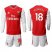 Arsenal #18 Monreal Red Home Long Sleeves Soccer Club Jersey