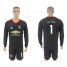 Manchester United #1 De Gea Black Goalkeeper Long Sleeves Soccer Club Jersey