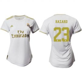 Womens Real Madrid #23 Hazard Home Soccer Club Jersey