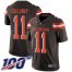Nike Cleveland Browns #11 Antonio Callaway Brown Team Color Mens Stitched NFL 100th Season Vapor Limited Jersey