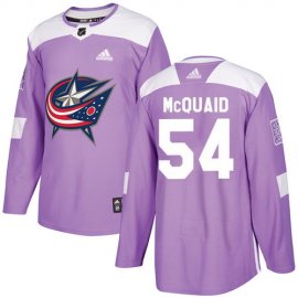 Adidas Columbus Blue Jackets #54 Adam McQuaid Purple Authentic Fights Cancer Stitched NHL Jersey
