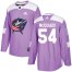 Adidas Columbus Blue Jackets #54 Adam McQuaid Purple Authentic Fights Cancer Stitched NHL Jersey