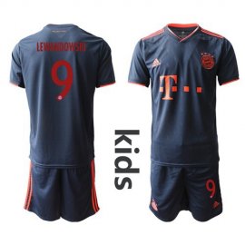 Bayern Munchen #9 Lewandowski Third Kid Soccer Club Jersey