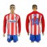 Atletico Madrid #14 Gabi Home Long Sleeves Soccer Club Jersey