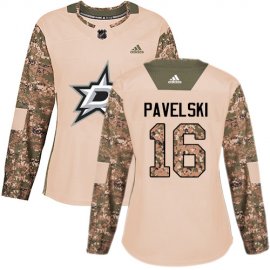 Adidas Dallas Stars #16 Joe Pavelski Camo Authentic 2017 Veterans Day Womens Stitched NHL Jersey