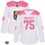 Adidas Vegas Golden Knights #75 Ryan Reaves White/Pink Authentic Fashion Womens Stitched NHL Jersey