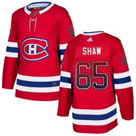 Adidas Montreal Canadiens #65 Andrew Shaw Red Home Authentic Drift Fashion Stitched NHL Jersey