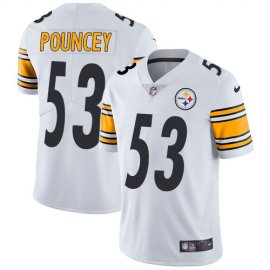 Nike Pittsburgh Steelers #53 Maurkice Pouncey White Mens Stitched NFL Vapor Untouchable Limited Jersey