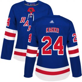 Adidas New York Rangers #24 Kaapo Kakko Royal Blue Home Authentic Womens Stitched NHL Jersey