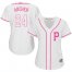 Pittsburgh Pirates #24 Chris Archer White/Pink Fashion Womens Stitched MLB Jersey