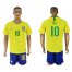 Brazil #10 Pele Home Soccer Country Jersey
