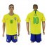 Brazil #10 Pele Home Soccer Country Jersey
