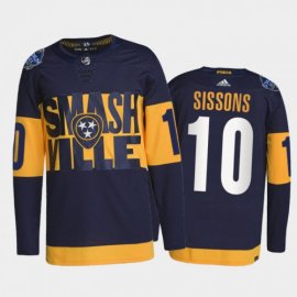 Adidas Nashville Predators #10 Colton Sissons Mens 2022 Stadium Series Authentic NHL Jersey – Navy Mens