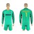 Inter Milan #1 Handanovic Green Goalkeeper Long Sleeves Soccer Club Jersey